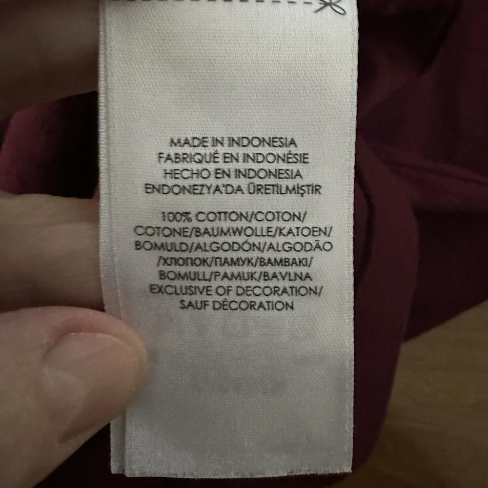 Polo Ralph‎ Lauren Men's Large Custom Slim Fit Pullover Shirt Burgundy Crew Neck